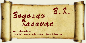 Bogosav Kosovac vizit kartica